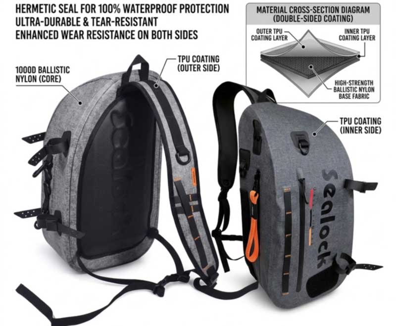Fly Fishing жинағы материалдары — 420D және 840D TPU, MOQ 300